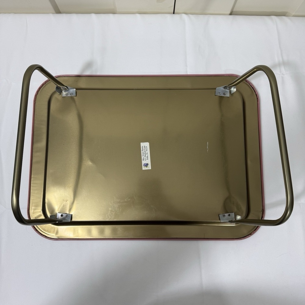 Metal Lap Tray Angela Trotta Thomas Art Girl Dollhouse Folding Legs 80's Vintage - Picture 9 of 15